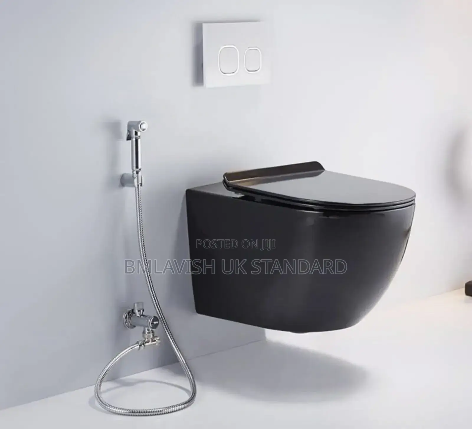 Black Concealed Water Closet Set