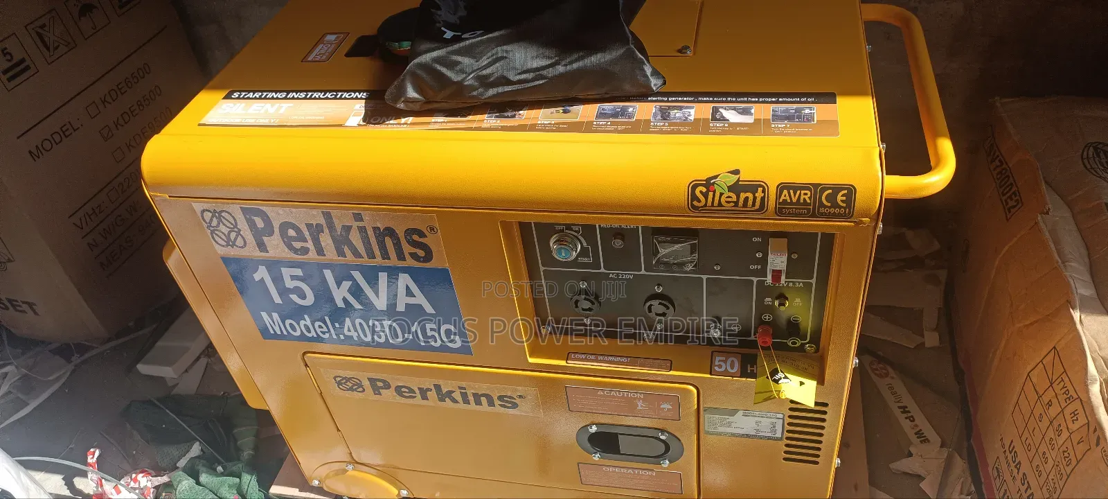 Original 15.0kva Perkins Soundproof Diesel Gen Copper Coil