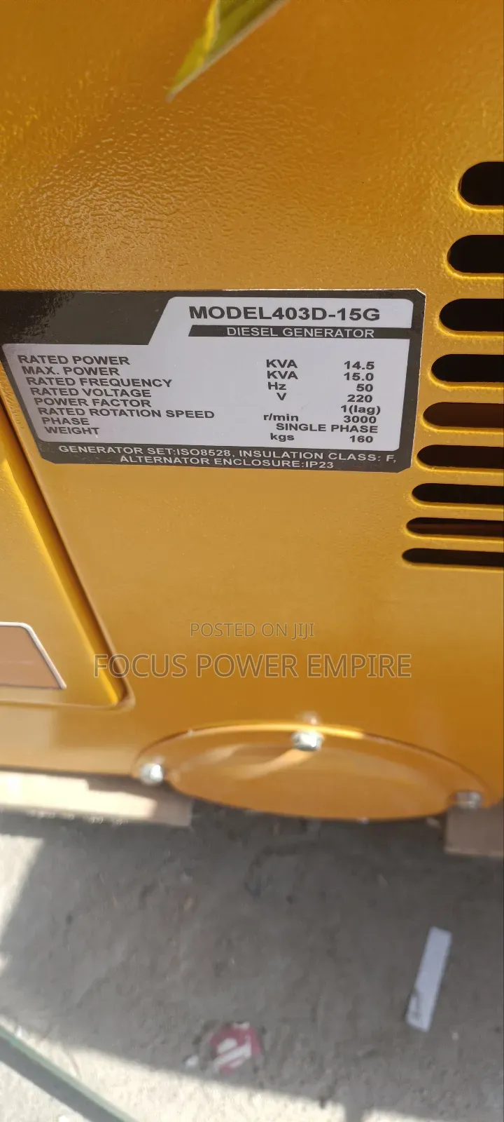 Original 15.0kva Perkins Soundproof Diesel Gen Copper Coil
