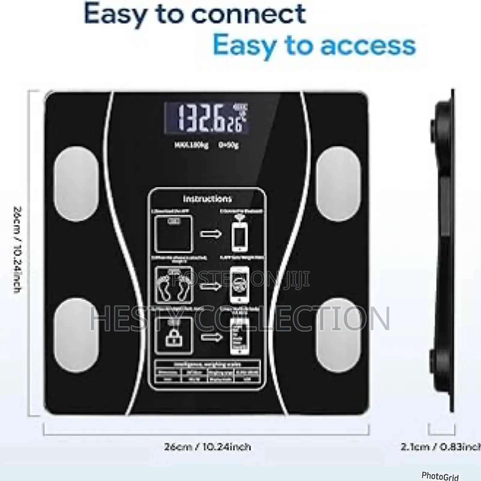 Rechargeable Bluetooth Bathroom Body Weight Scale