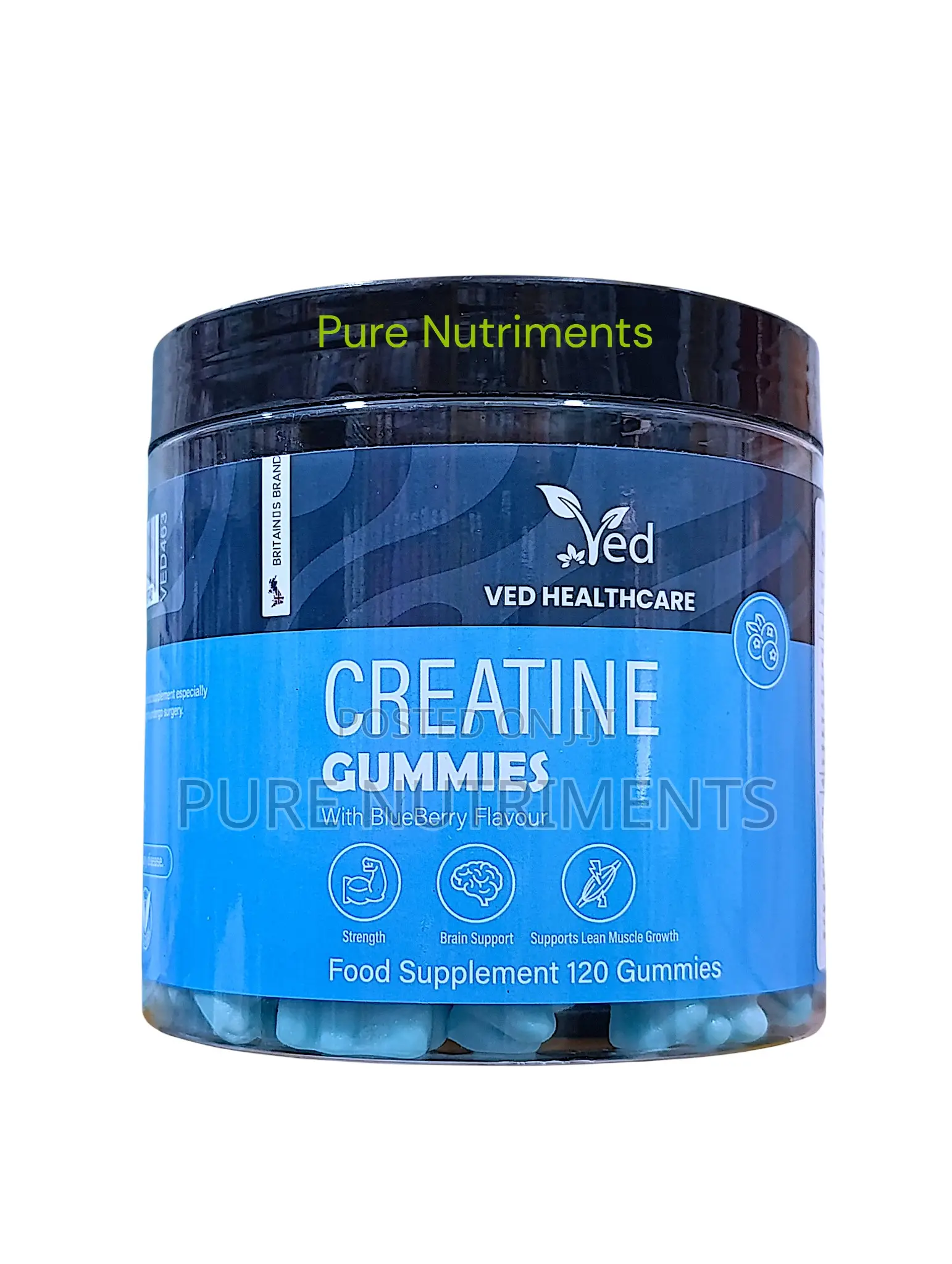 Ved Creatine Gummies 120 Gums–Muscle Growth, Strength Energy Support