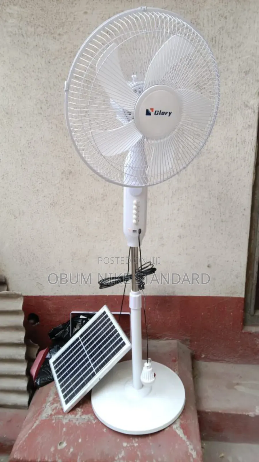 16 Inches Rechargeable Solar Fan