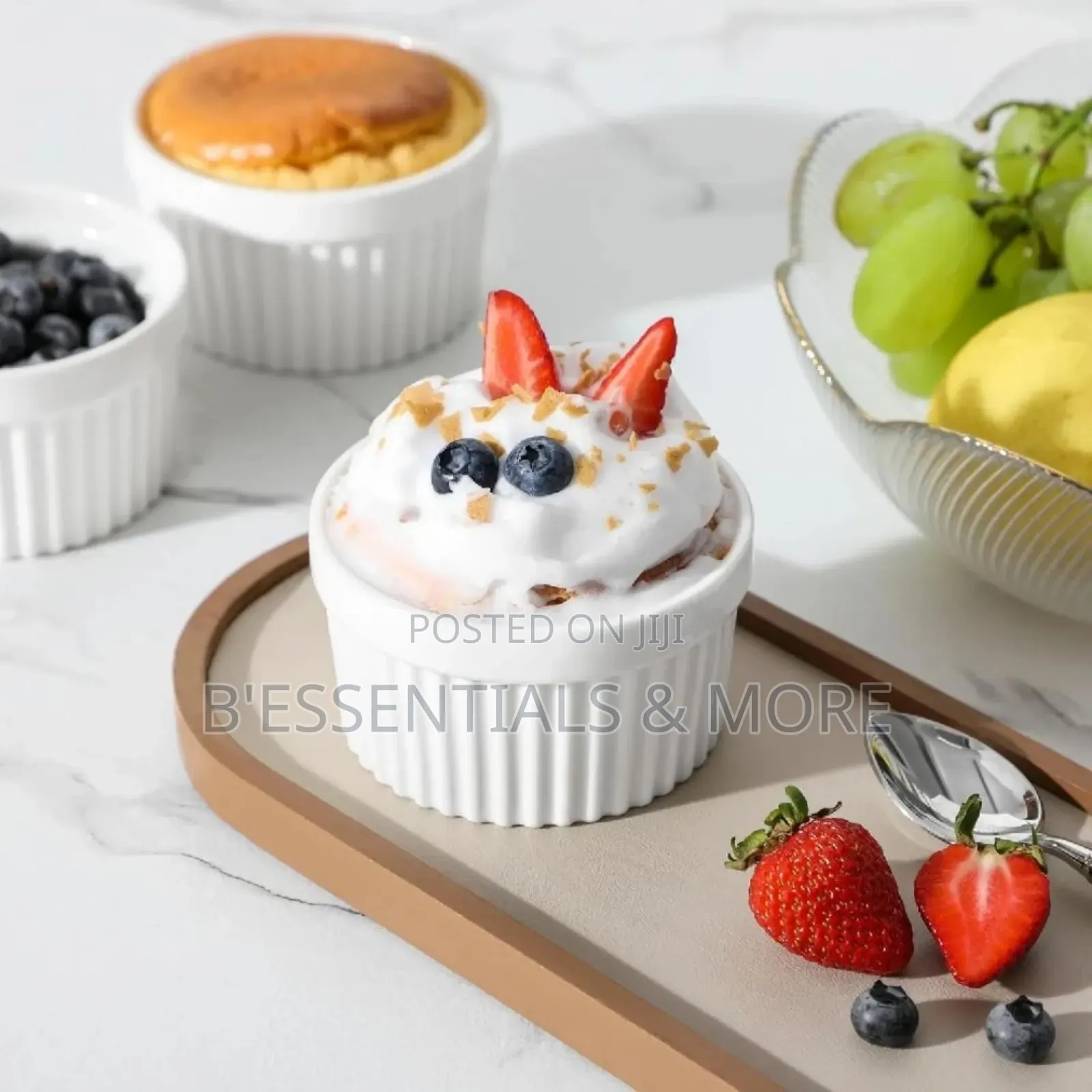 12 PCS Quality Ceramic White Dessert, Sauce Ramekins Bowls