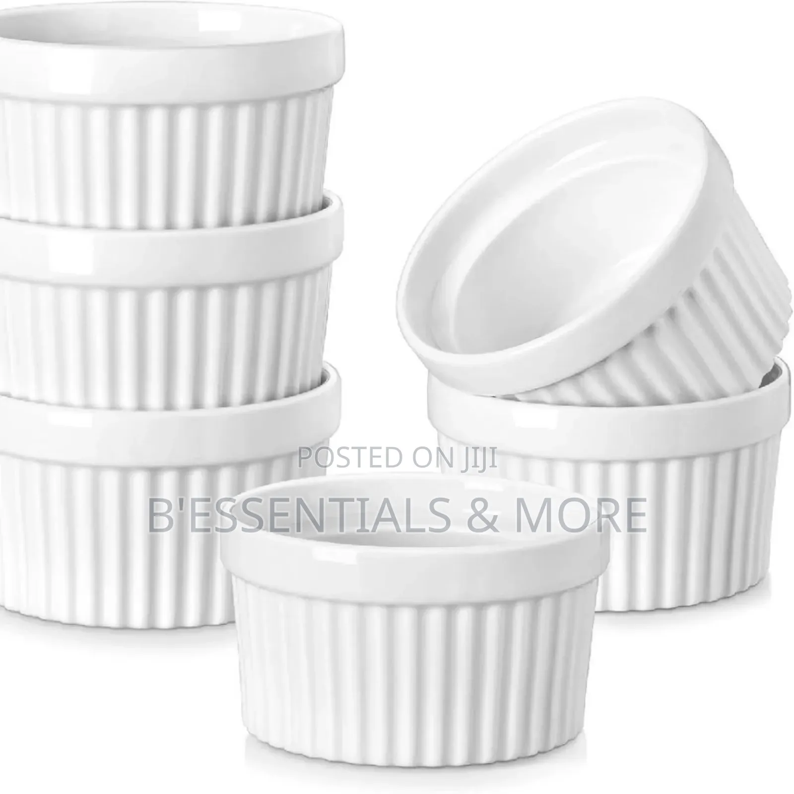 12 PCS Quality Ceramic White Dessert, Sauce Ramekins Bowls