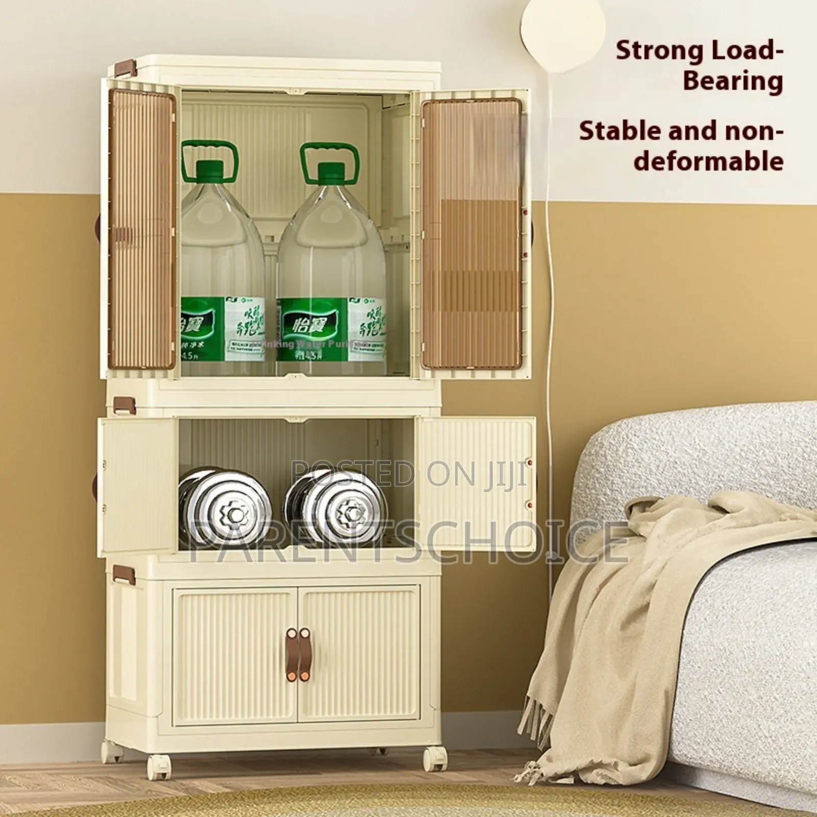8 Door Kids Plastic Wardrobe for Clothes, Foldable Plastic