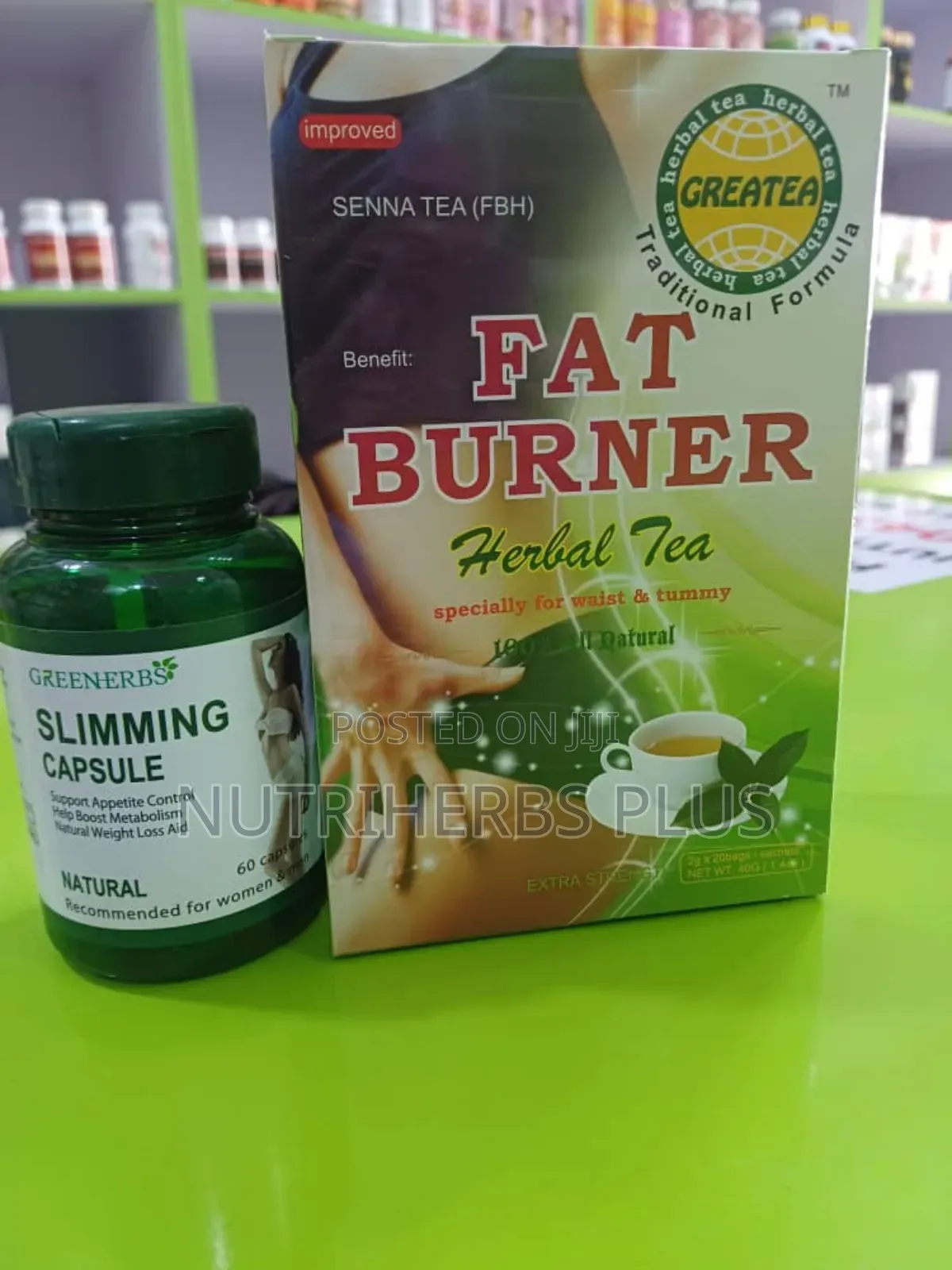 Greenherbs Slimming Capsules+ Greatea Fat Burner Tea