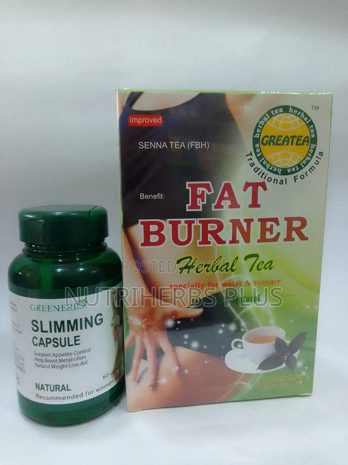 Greenherbs Slimming Capsules+ Greatea Fat Burner Tea