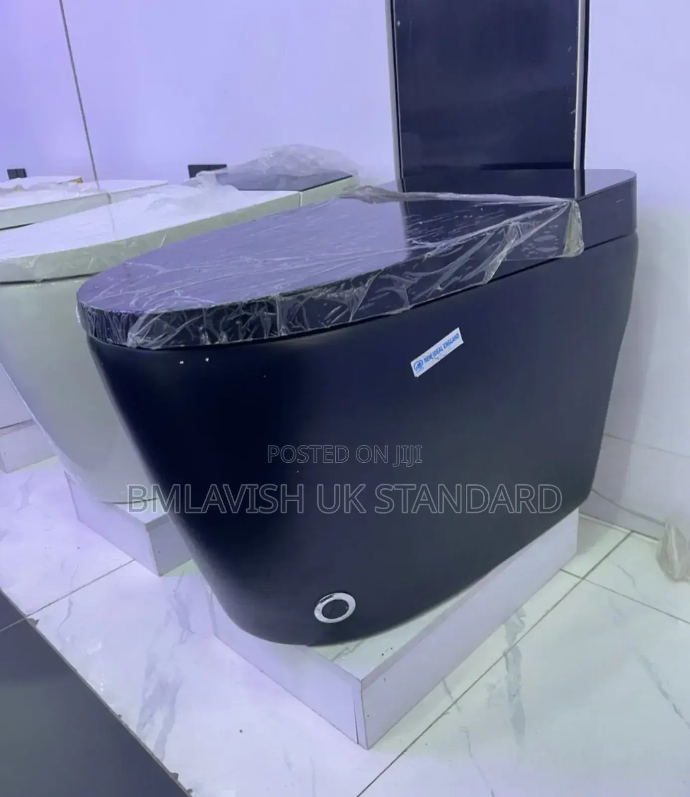 Black Smart Sensor Water Closet With Remote and Voice Control