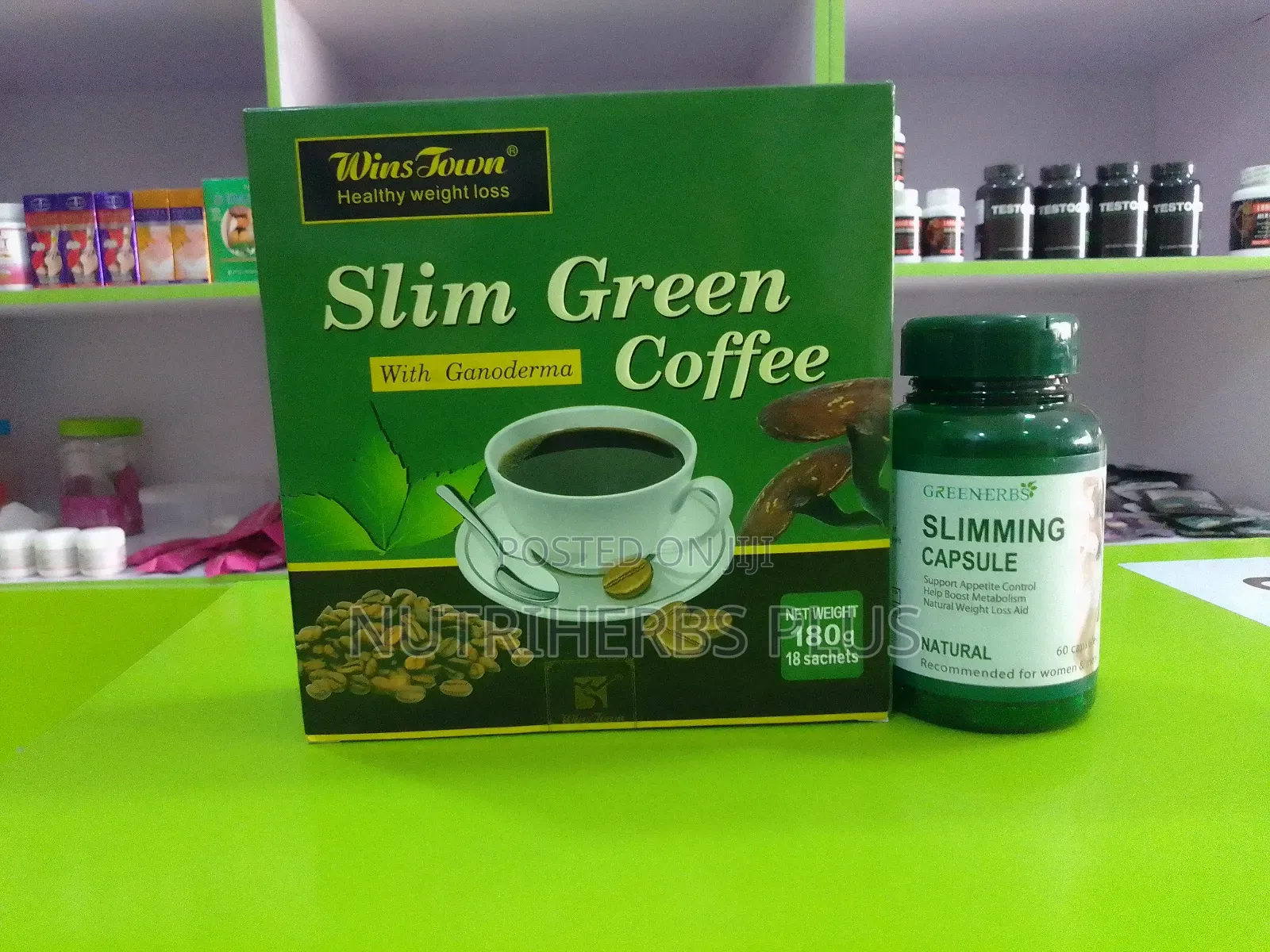 Wins Town Slim Green Coffee+ Greenherbs Slimming Capsules: Weight Loss