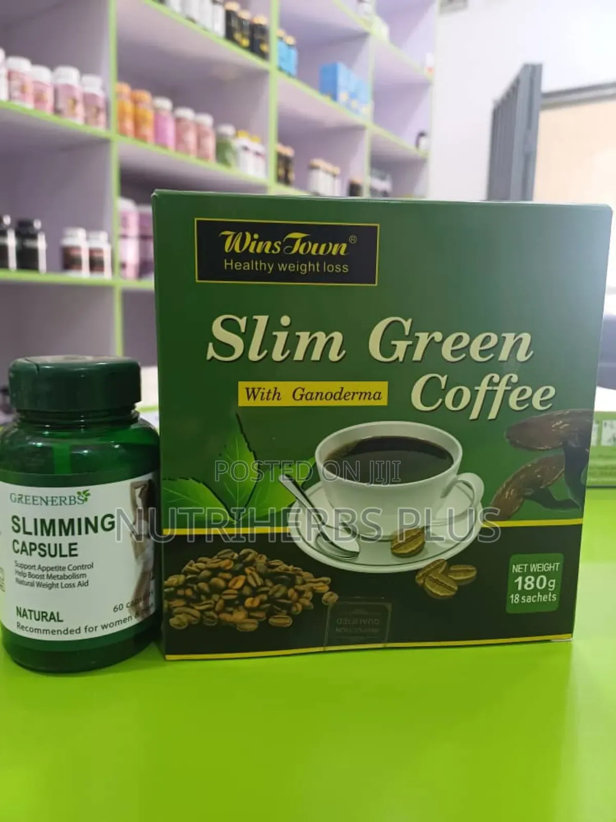 Wins Town Slim Green Coffee+ Greenherbs Slimming Capsules: Weight Loss