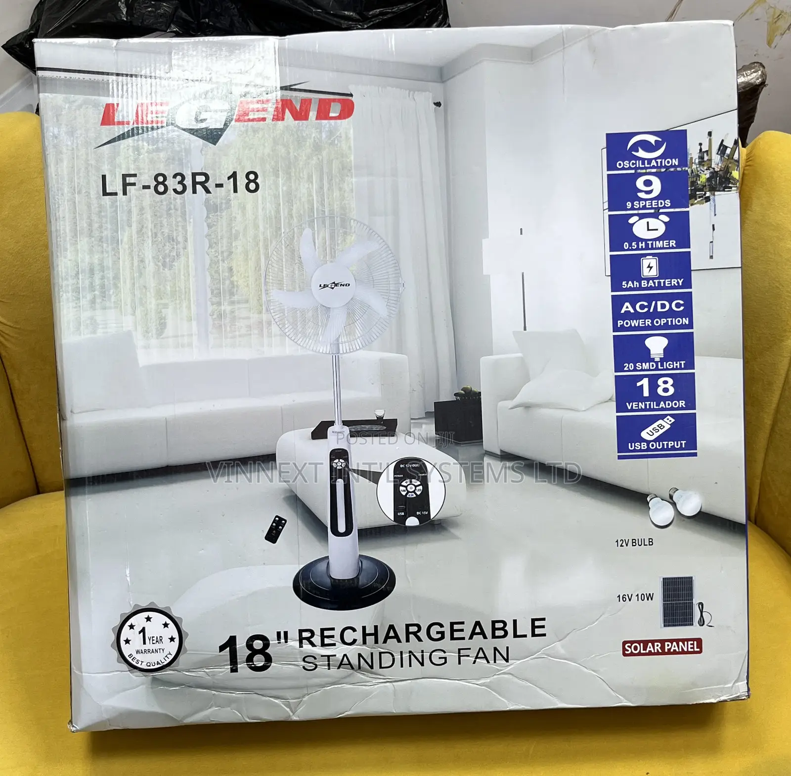 Legend Rechargeable Standing Fan