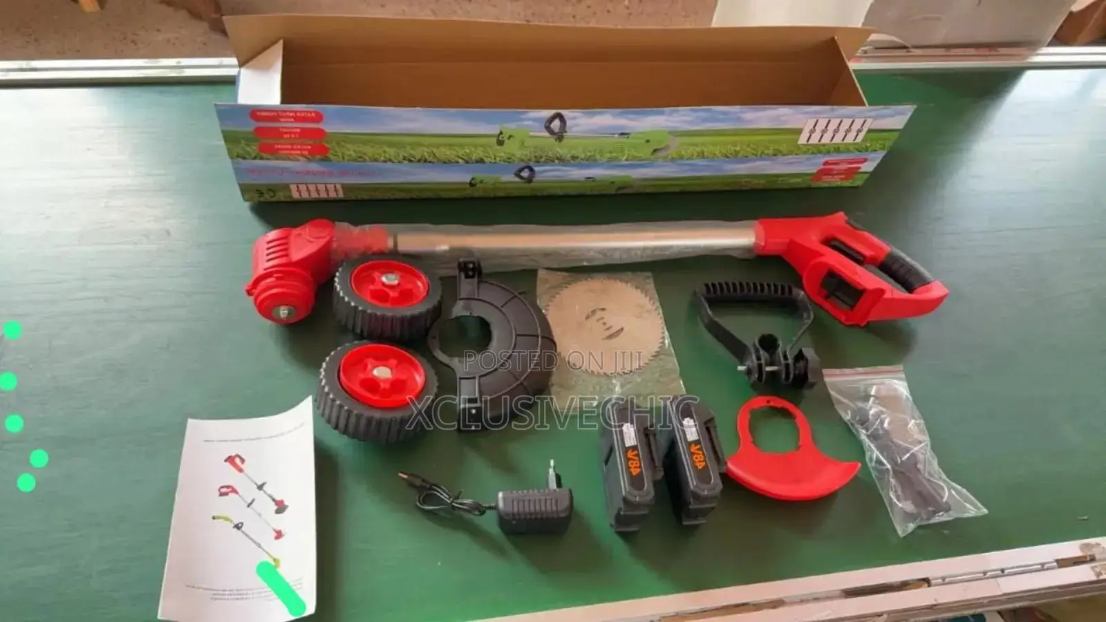 Lithium Grass Cutter With Wheel- 48v Battery (2pcs Battery)