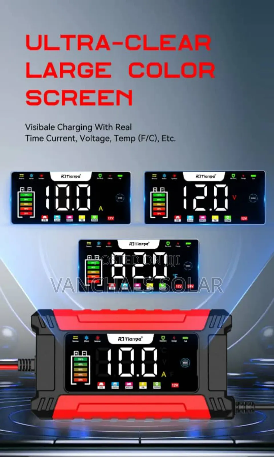 Lithium Lifepo4/Lead Acid Automatic Battery Charger 12v 10a