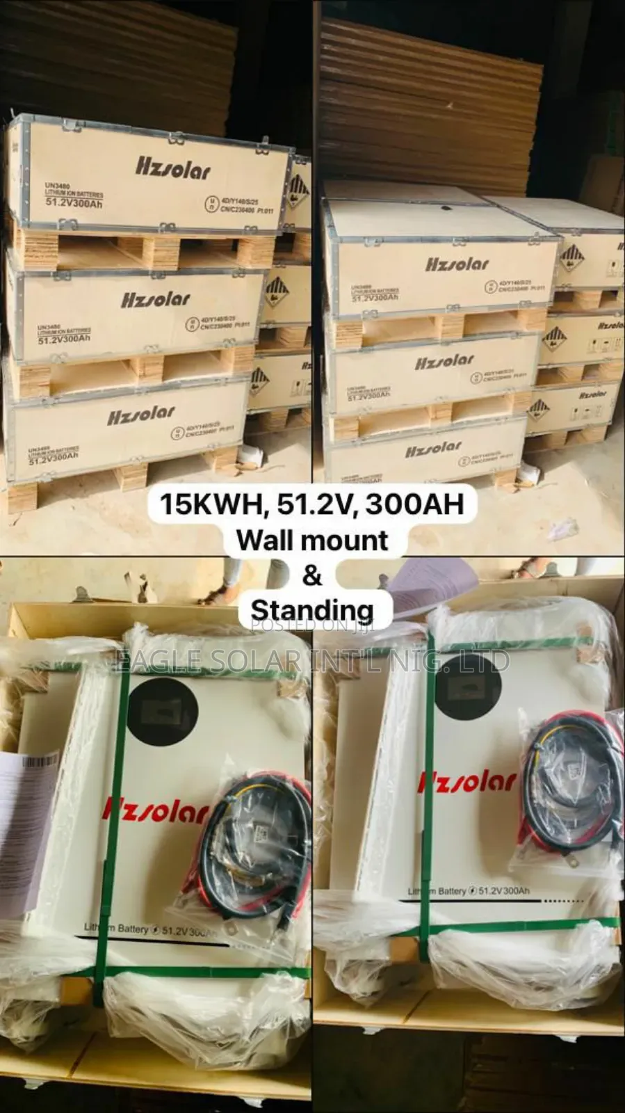 15kwh 51.2v Hz Solar Lithium Battery. 5years Warranty.