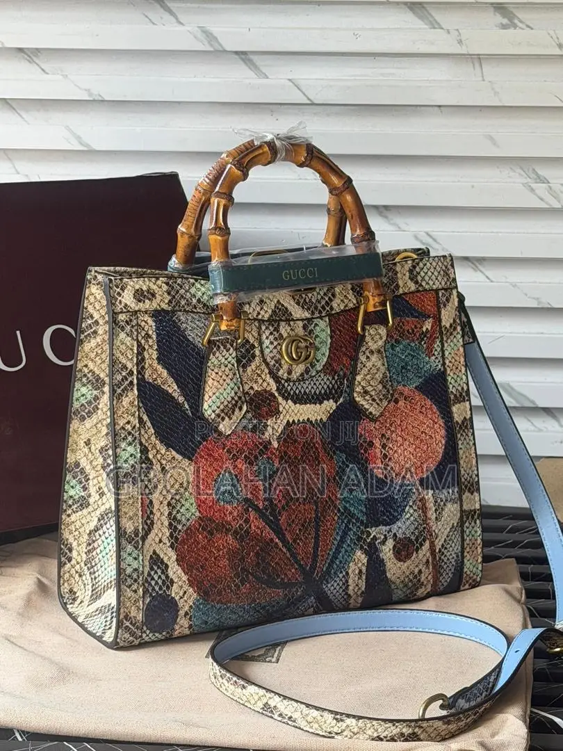 Gucci Diana Python Premium Tote Bag