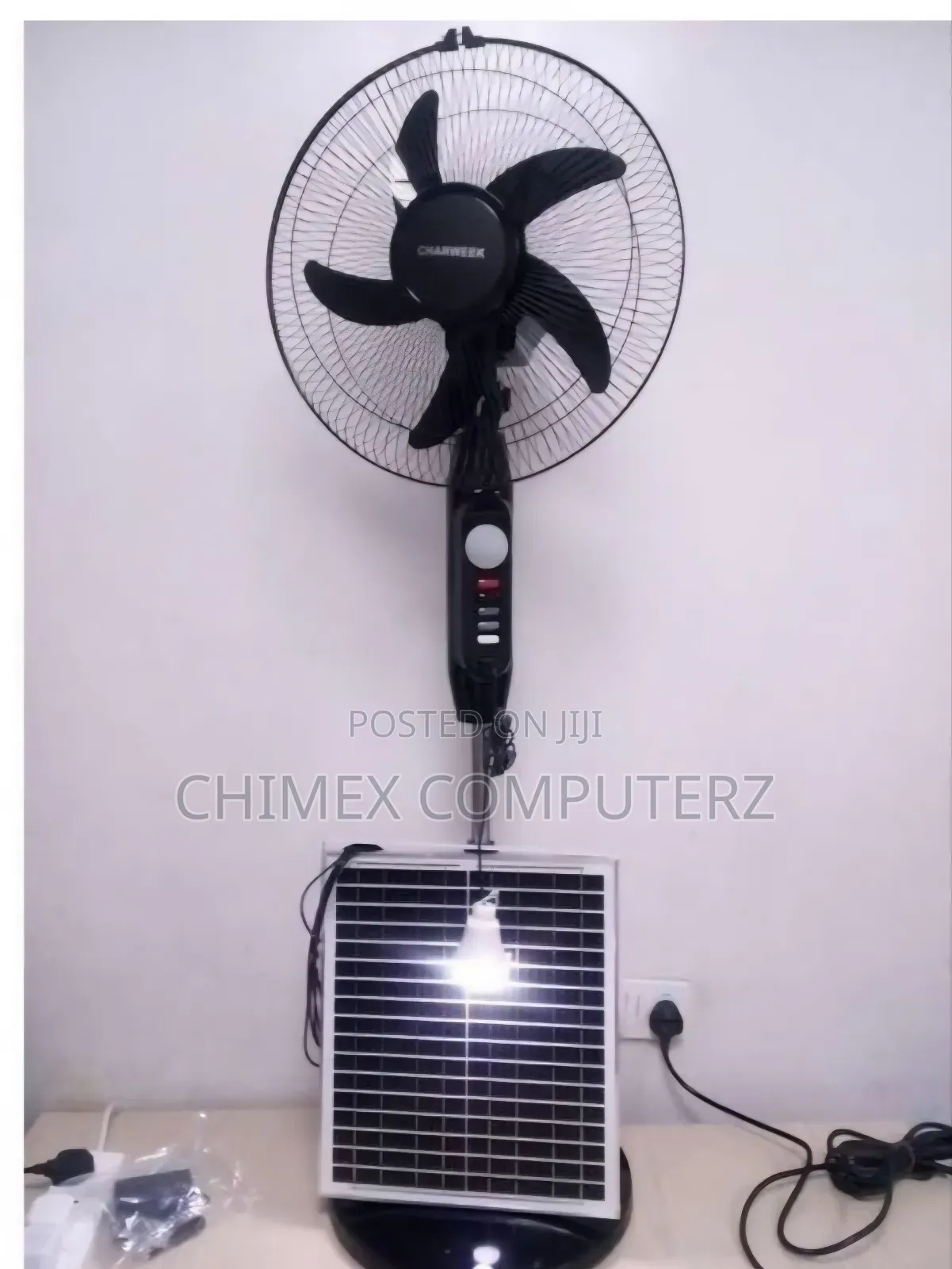 Charweek Rechargeable Solar Fan With Remote Control