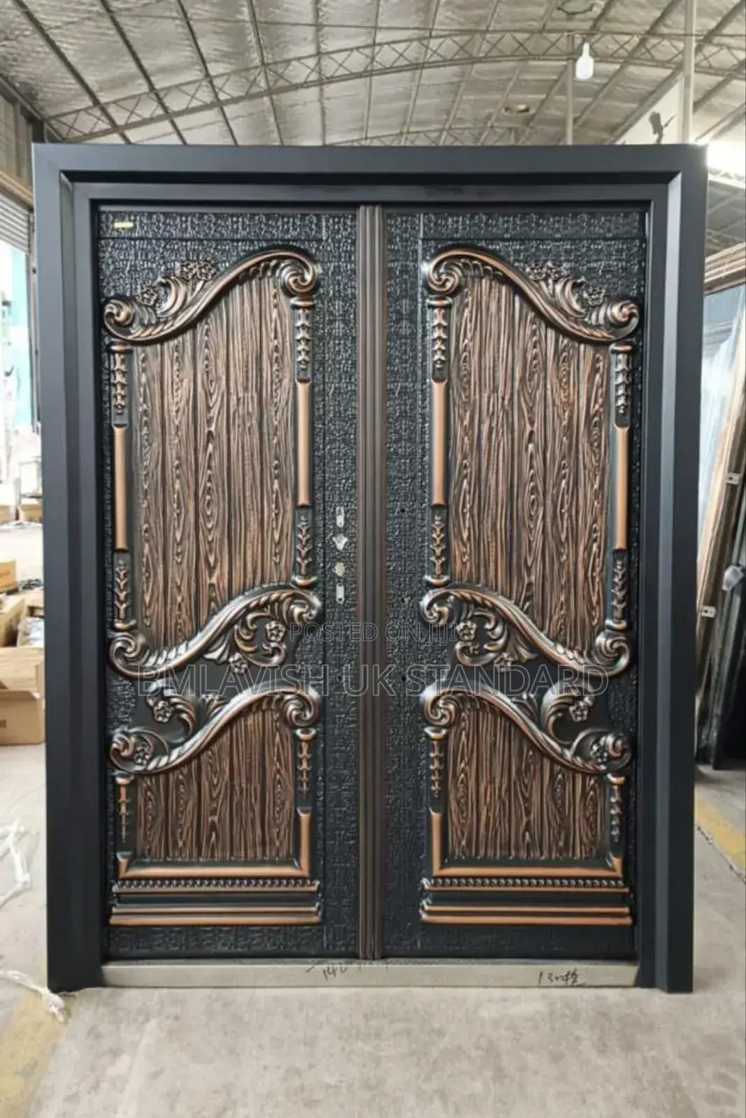 High-Security 5ft Copper Cast Security Entrance Door.