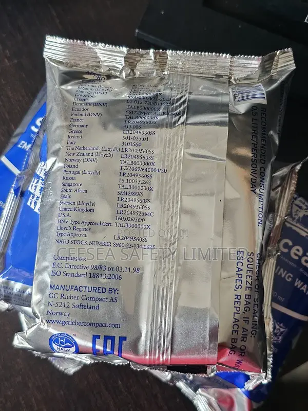 Seven Oceans Emergency Drinking Water Ration