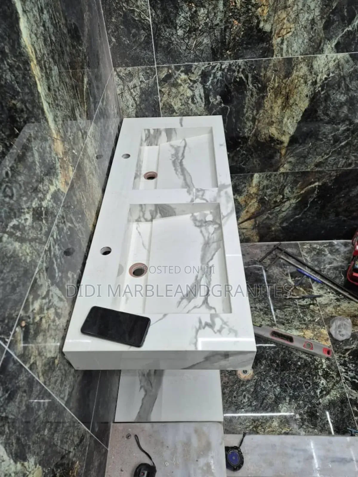 White Vanity Marble Sink
