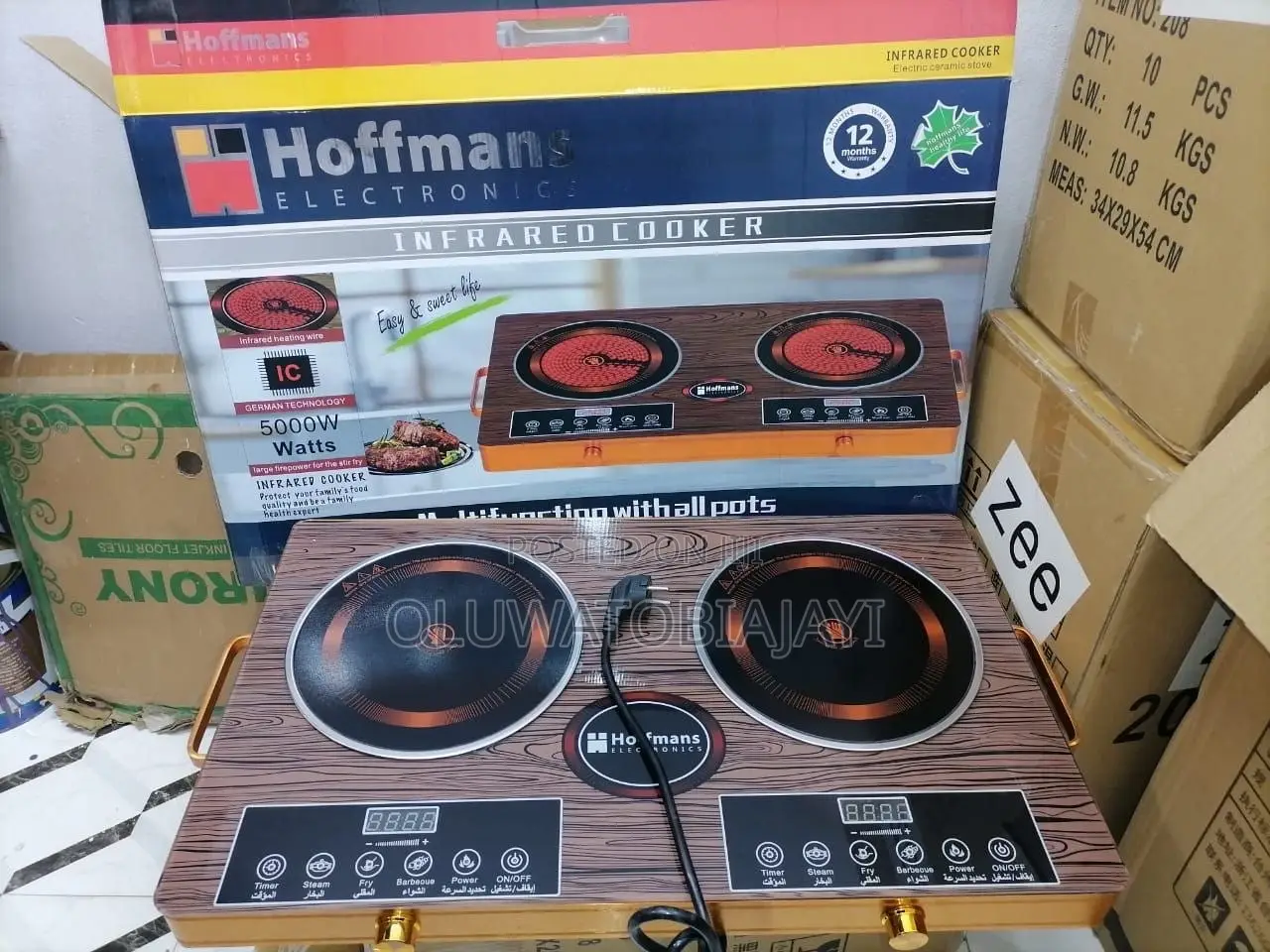 Hoffman Double Burner Infrared Electric Cooker ₦104,00
