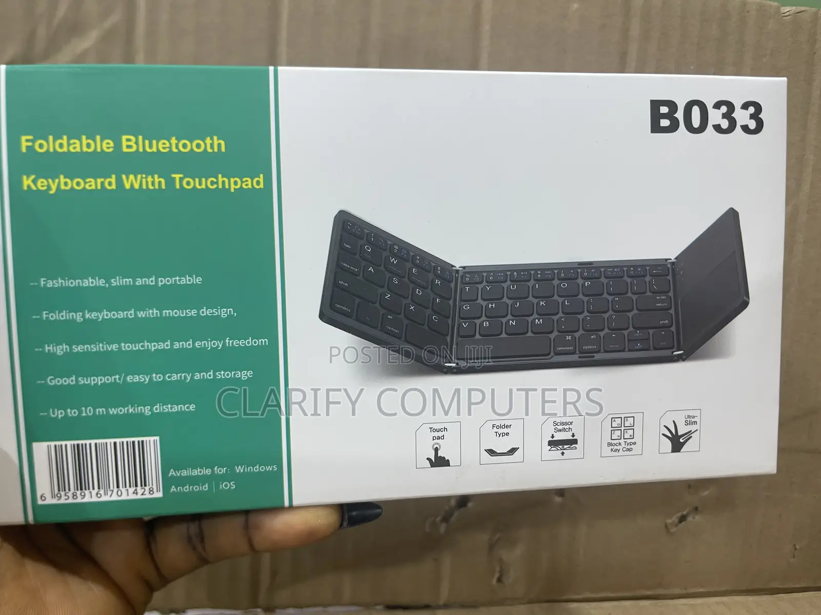 Foldable Bluetooth Keyboard With Touchpad