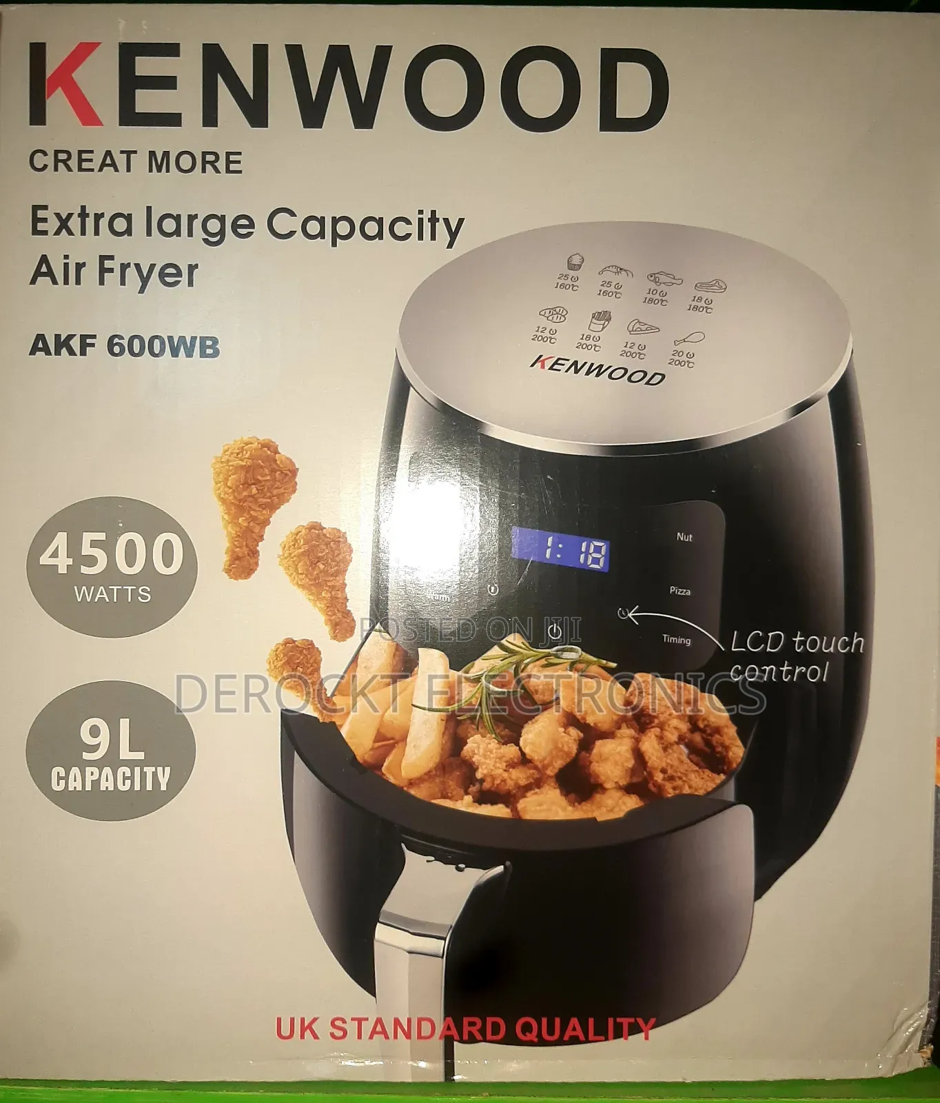 Kenwood Akf 600wb Air Fryer 9l