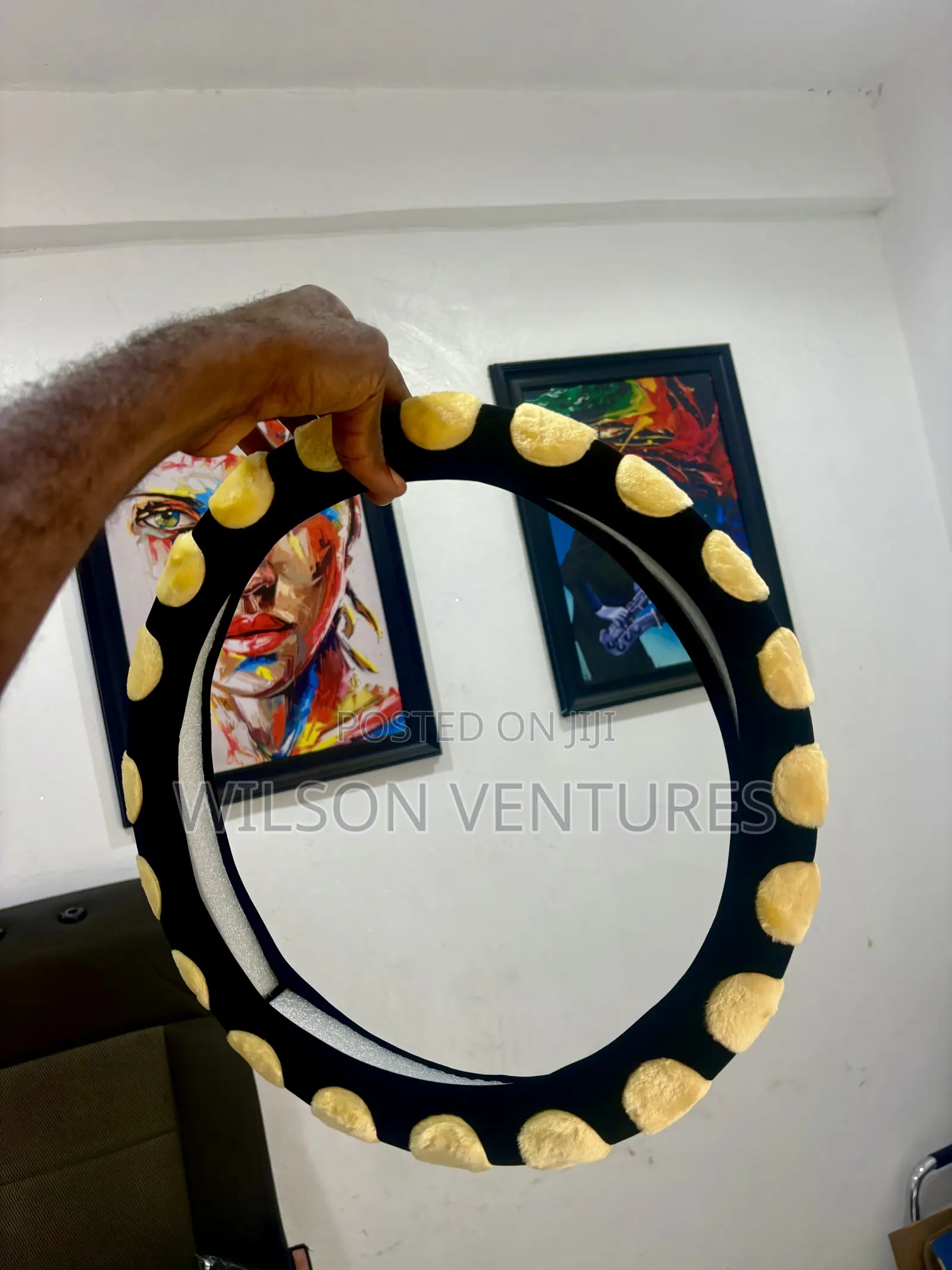 Soft Feel Sued Universal Steering Wheel Cover