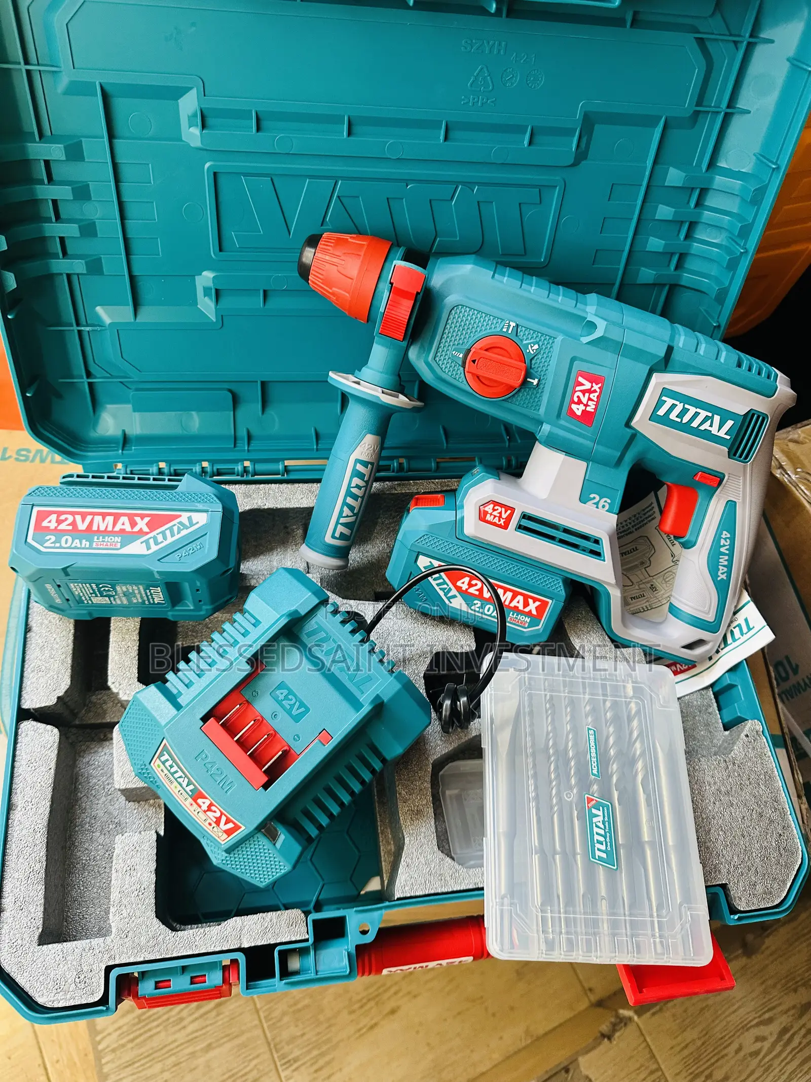 Total 42v Cordless Brushless Rotary Hammer Drill 26m