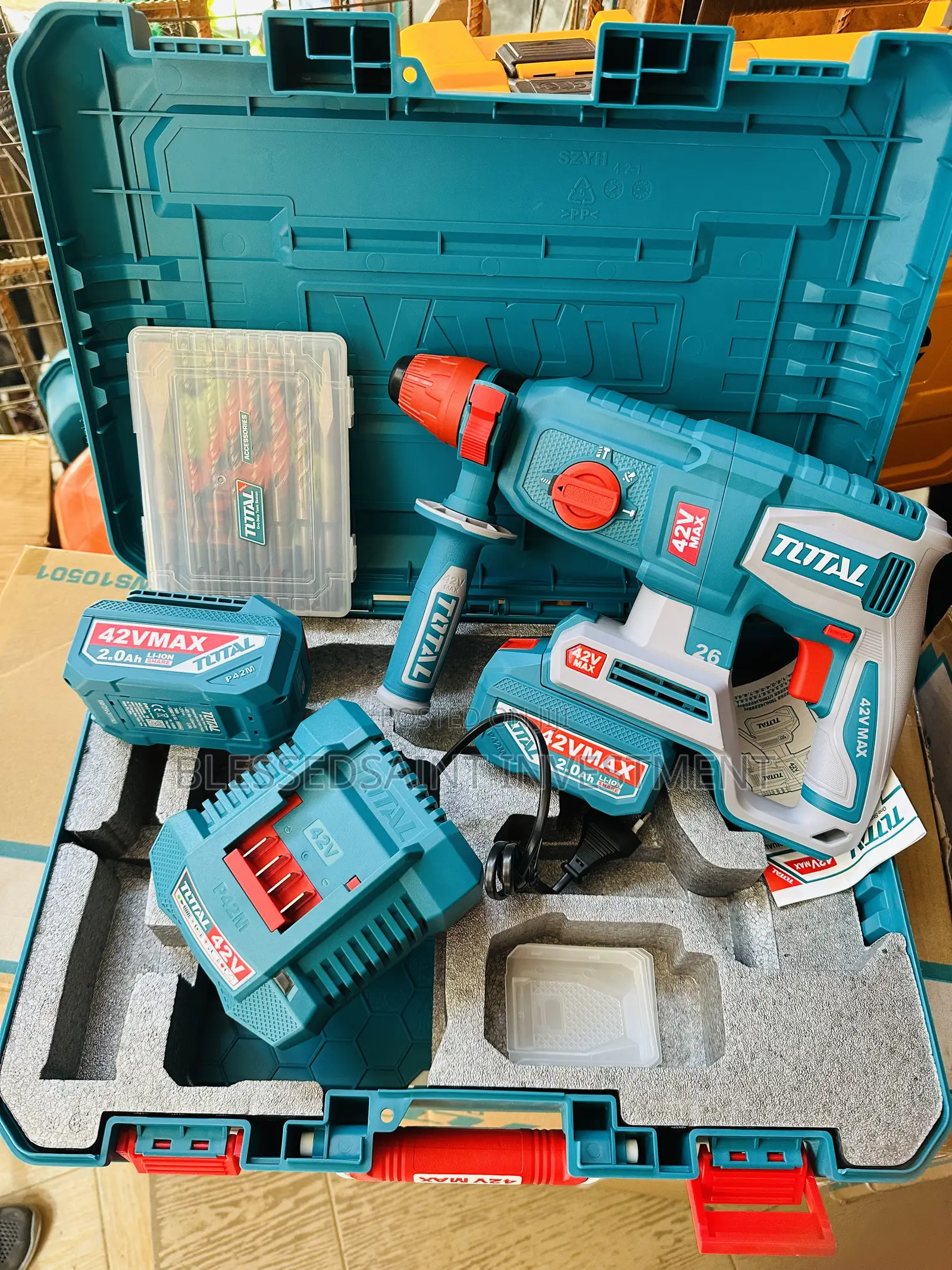 Total 42v Cordless Brushless Rotary Hammer Drill 26m
