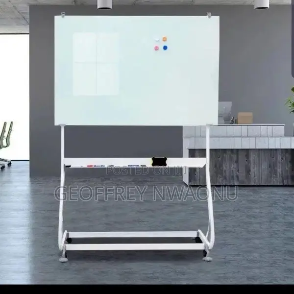 3ftx4ft Magnetic Glass Board Mobile Stand|Tempered Glass Whiteboard