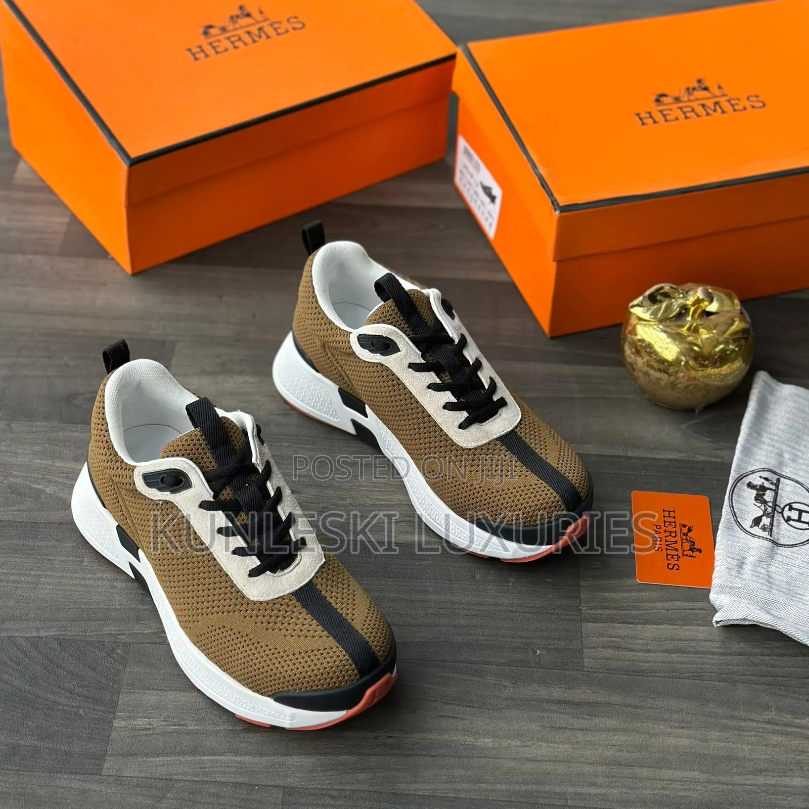 High Quality Hermes White Sole Sneakers