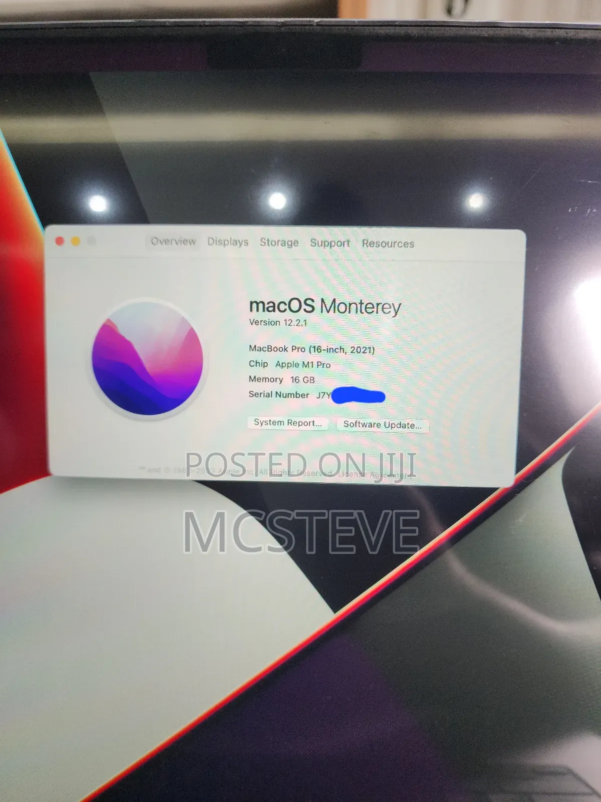 Laptop Apple MacBook Pro 2021 M1 16GB Apple M1 Pro SSD 512GB