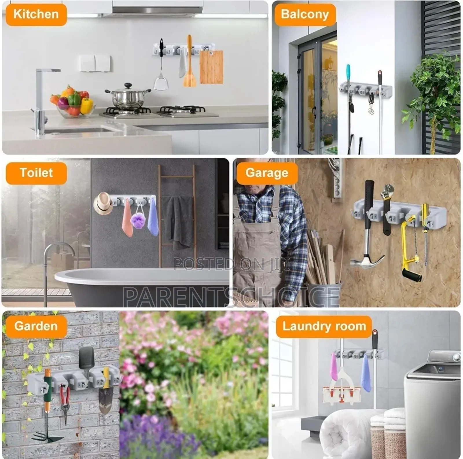 Plastic Broom Holder Wall Mounted Mop Hanger