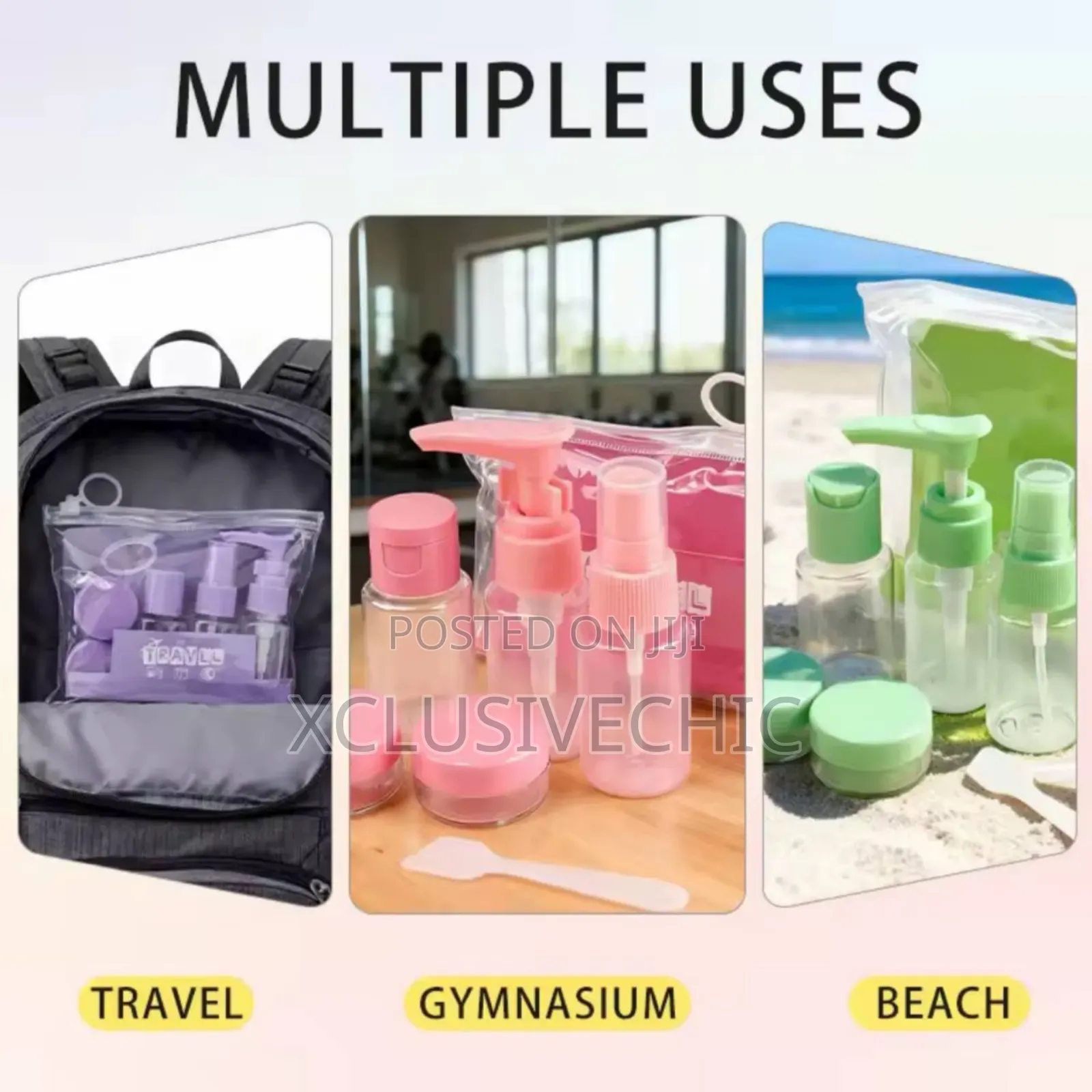 7pcs Travel Bottle Bag Wash Set