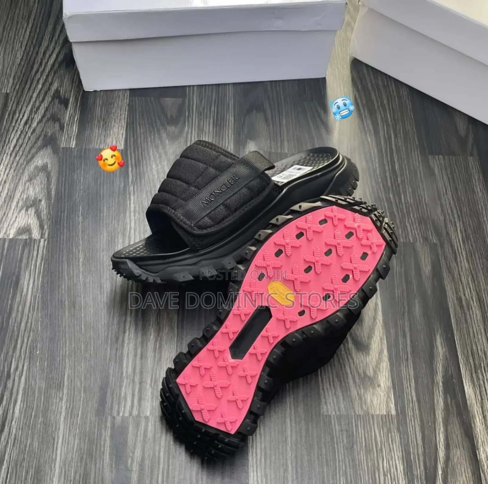 Moncler Trail Grip Wood Escape Slides