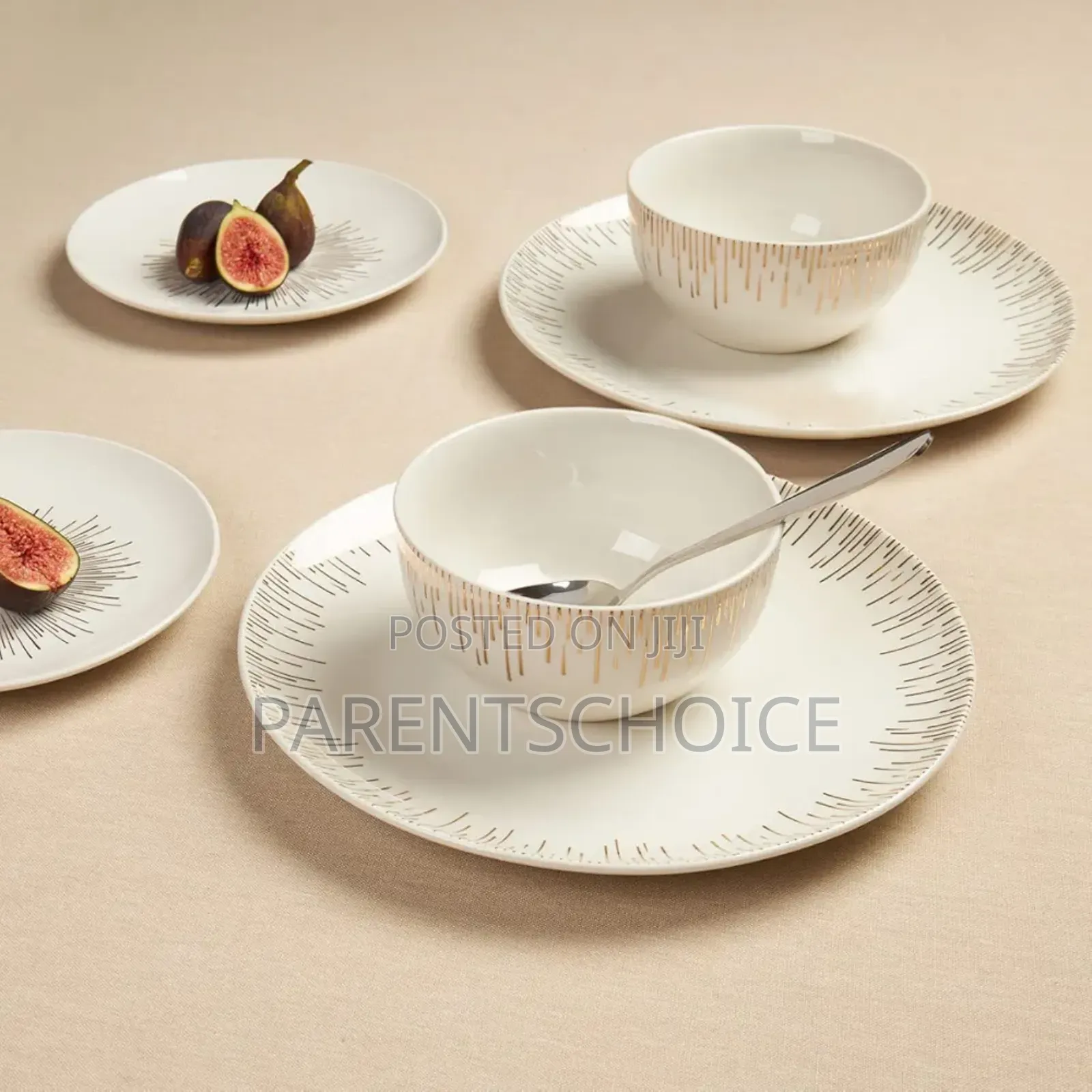 Sabichi Gold Sunburst 12pc Dinner Set
