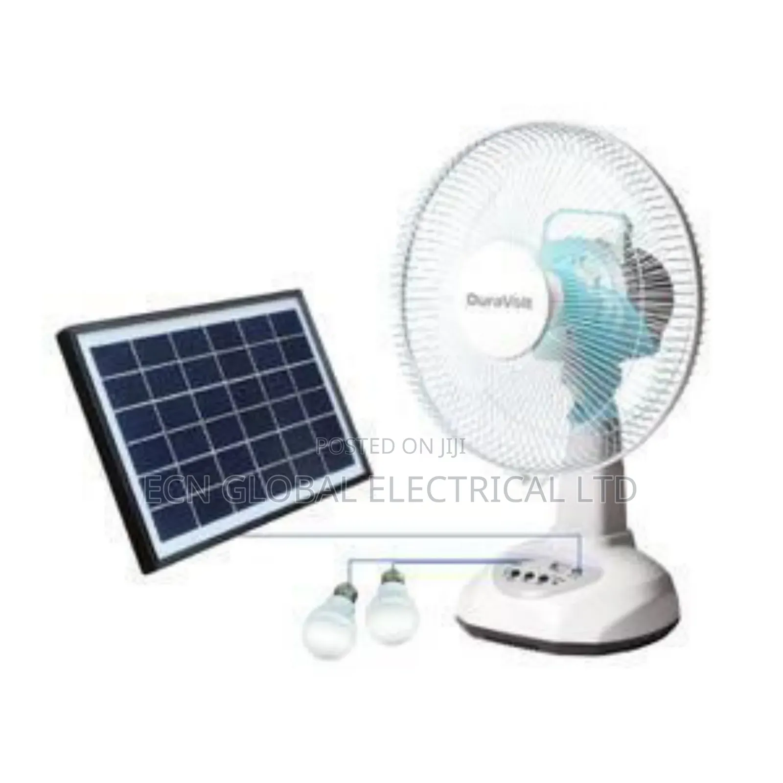 Duravolt Rechargeable Table Wall Fan With Solar Panel