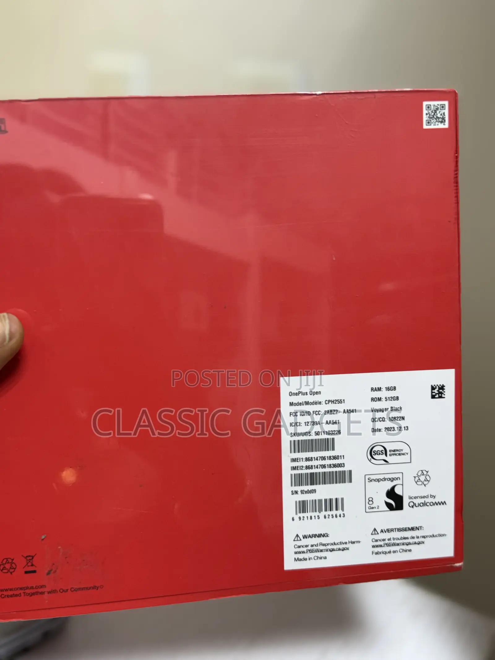 New OnePlus Open 512 GB Black