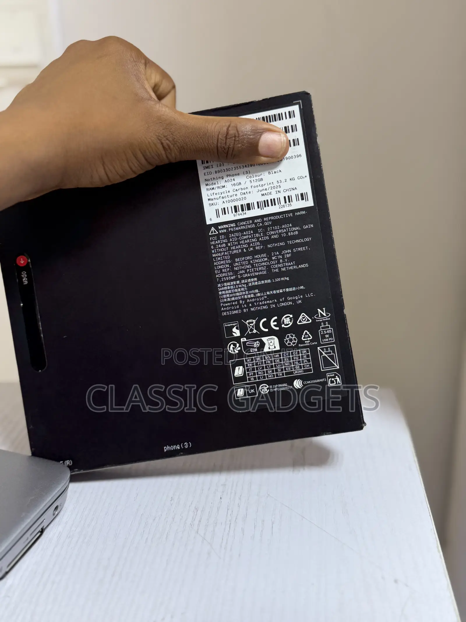 New Nothing Phone 3 512 GB Black