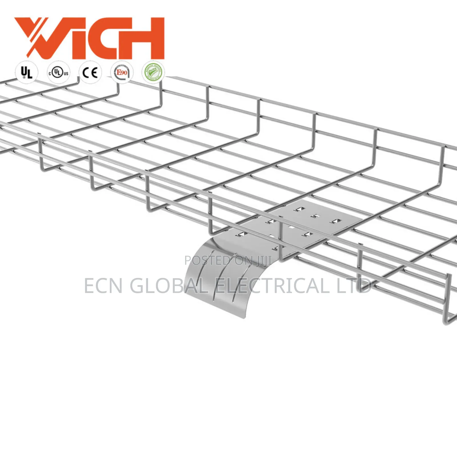 Vichnet Mesh Cable Basket 100–600mm Width, 50mm Depth– Dip Galvanized