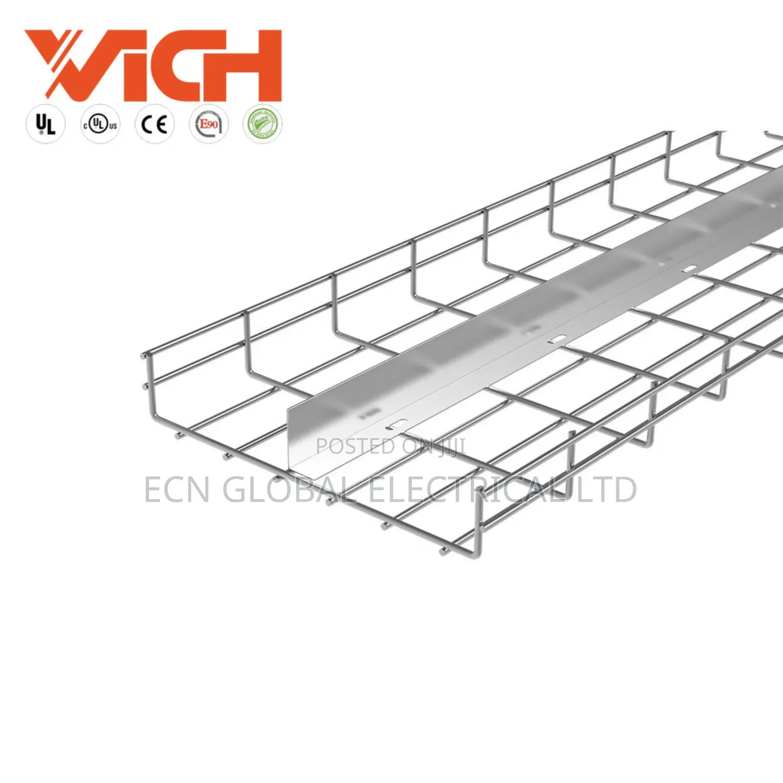 Vichnet Mesh Cable Basket 100–600mm Width, 50mm Depth– Dip Galvanized