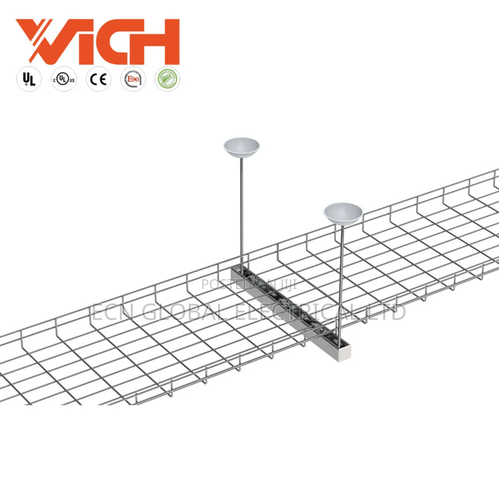 Vichnet Mesh Cable Basket 100–600mm Width, 50mm Depth– Dip Galvanized