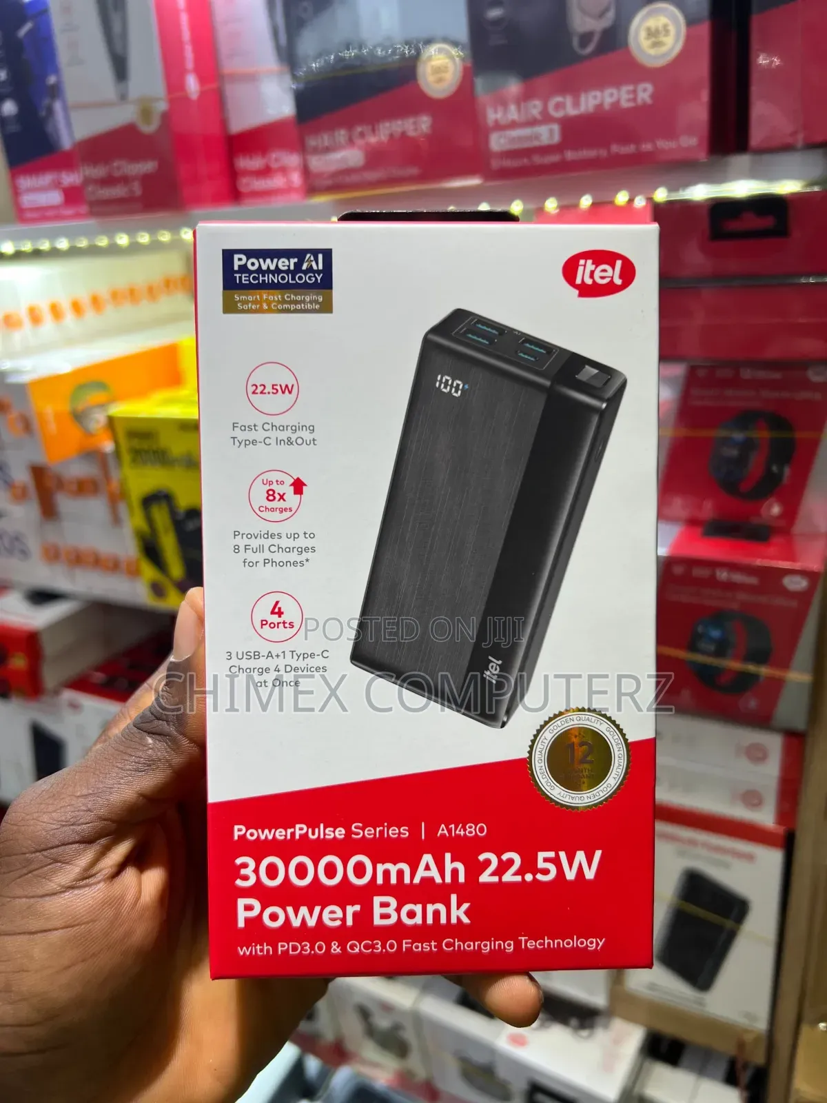 Itel 30000mah A1480 22.5w Fast Charging Power Bank