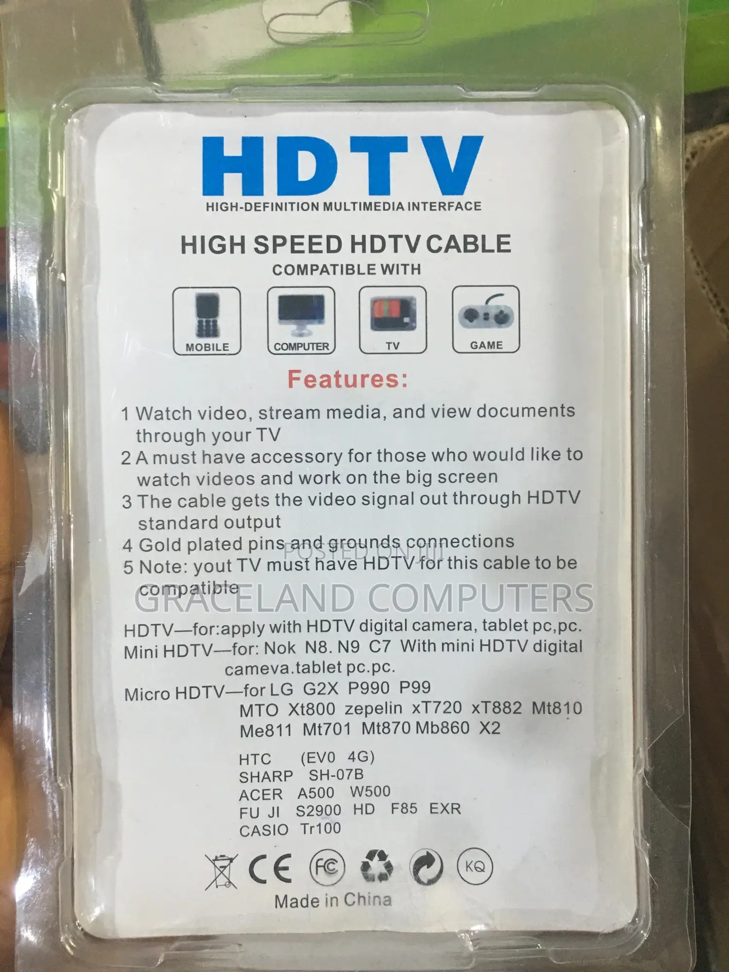 1.5m 3in1 Hdtv High Speed Cable (Hdmi - Mini Hdmi Cable)