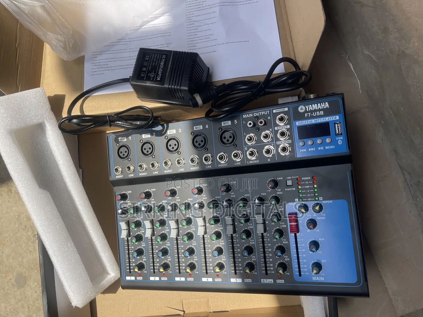 Yamaha 7channels Mixer F7 With Bluetooth and Usb