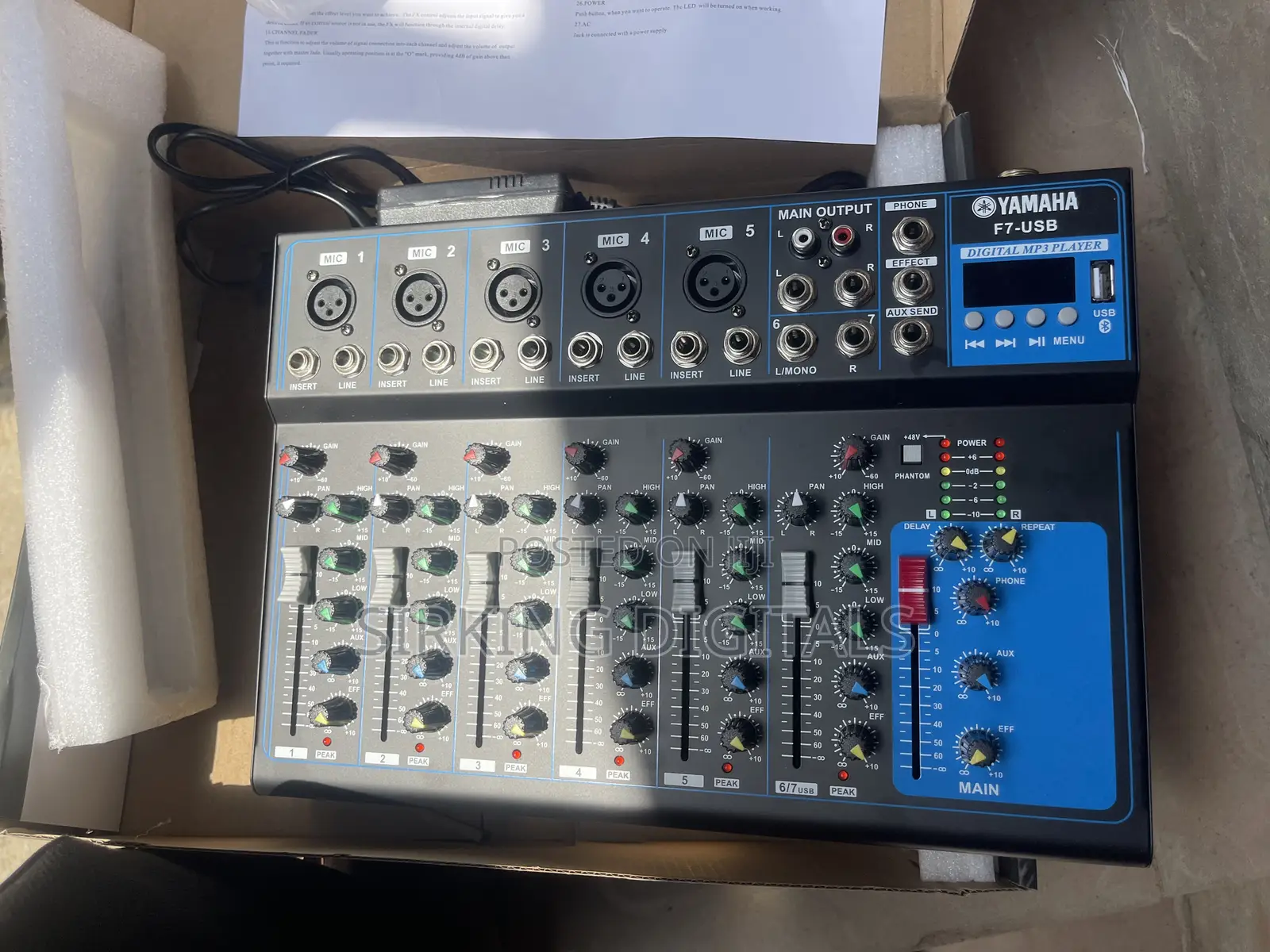Yamaha 7channels Mixer F7 With Bluetooth and Usb