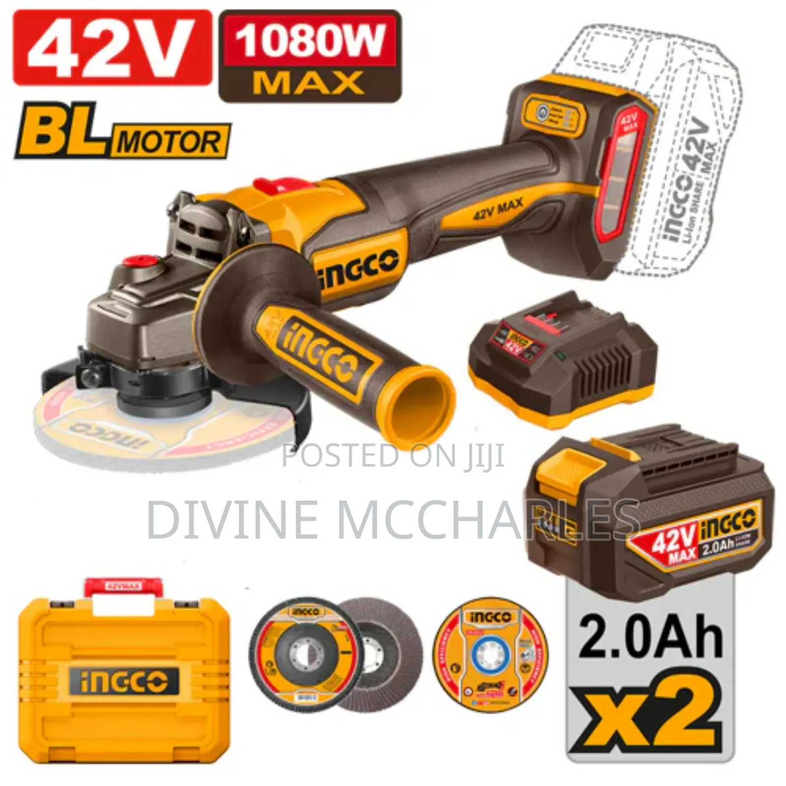 Ingco Cagli P42m Angle Grinder Tool Set
