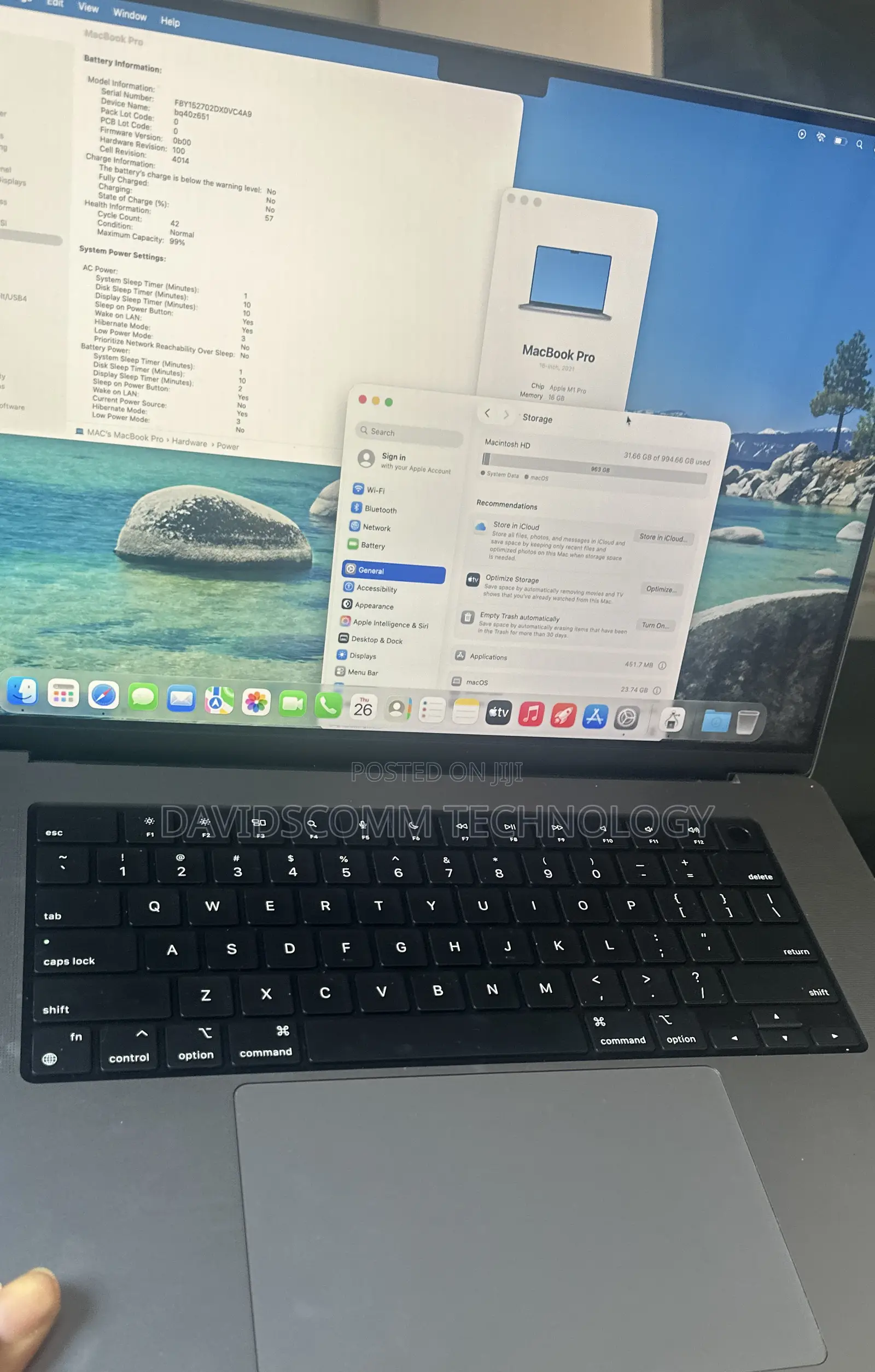 Laptop Apple MacBook Pro 2021 M1 16GB Apple M1 Pro SSD 1T