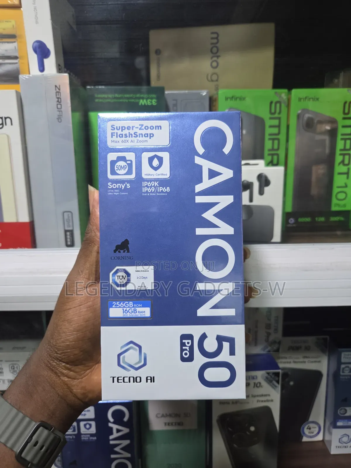 New Tecno Camon 50 Pro 256 GB Black