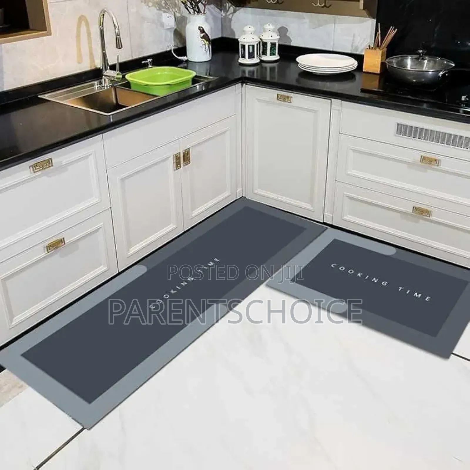 2 in 1 PCS Kitchen Mats, Waterproof Memory Foam Kitchen Rugs